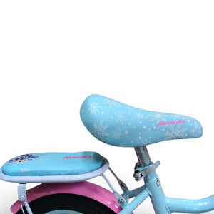 Blue Roadix girls bike main saddle and padded rear child seat