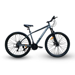 Trinx M007 PRO 29-inch mountain bike in gray and black, featuring front suspension fork, disc brakes, and Kenda tires on a white background.