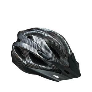 Maxlerz Carbon Black Cycling Helmet, Three-Quarters Side View Showing Aerodynamic Vents and Front Visor