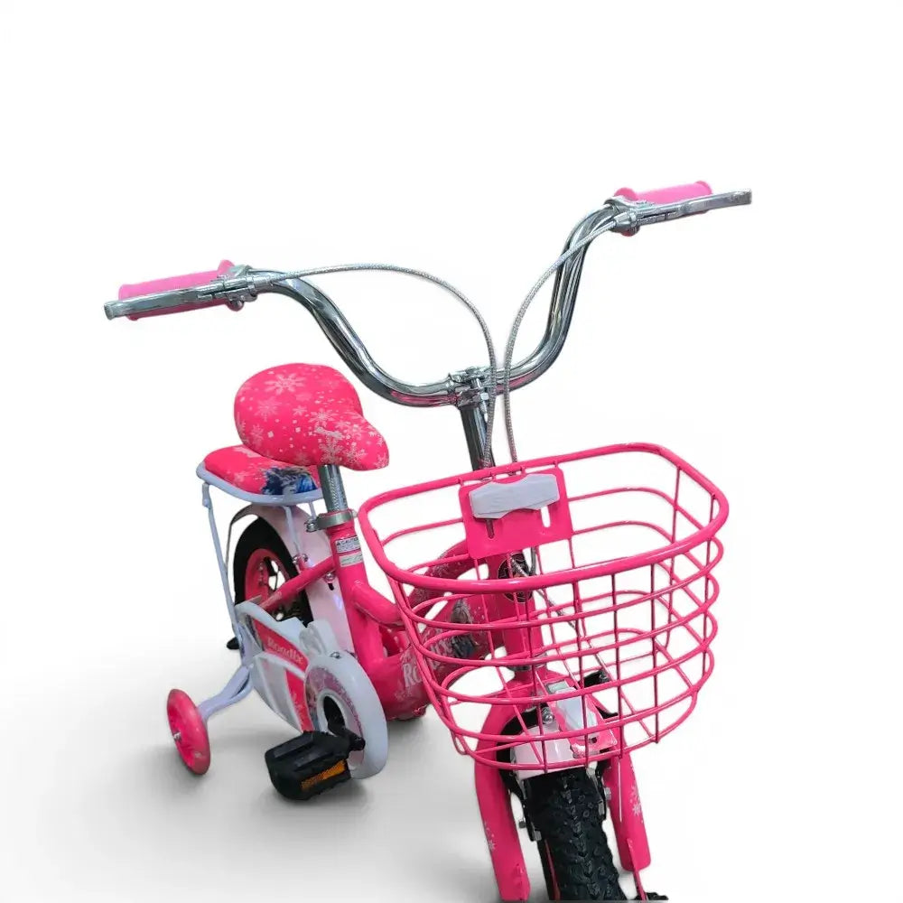Metal Front Basket on Kids Bicycle
