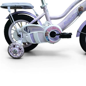 Training Wheels on Roadix 12-Inch Girls Bike – Purple