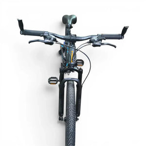 Front view of Trinx K024 24-Inch Mountain Bike showing handlebars, front suspension fork, and Kenda tire on a white background