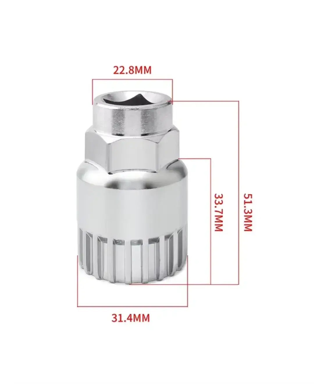 Bicycle bottom bracket removal tool exact dimensions and measurements.