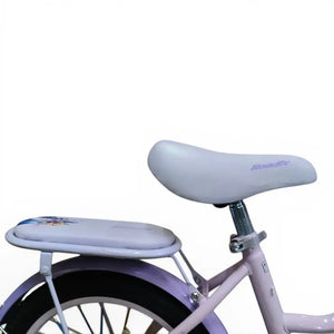 Side View of Padded Rear Seat on Roadix 16-Inch Girls Bike – purple