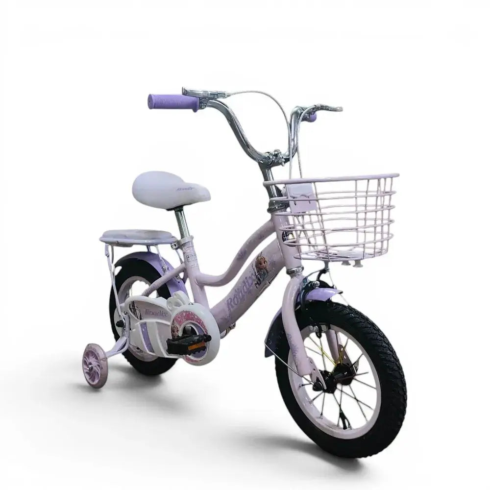 Roadix 12-Inch Girls Bike with Training Wheels – Purple
