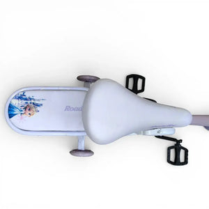 Top View of Padded Rear Seat on Roadix 16-Inch Girls Bike – purple