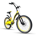 RF 20-inch kids bike in yellow and black with disc brakes, full chain guard, and mudguards by ABO ELGOUKH.