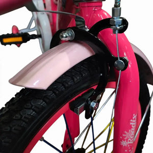 Metal Brake Lever on Roadix 16-Inch Girls Bike – Fuchsia