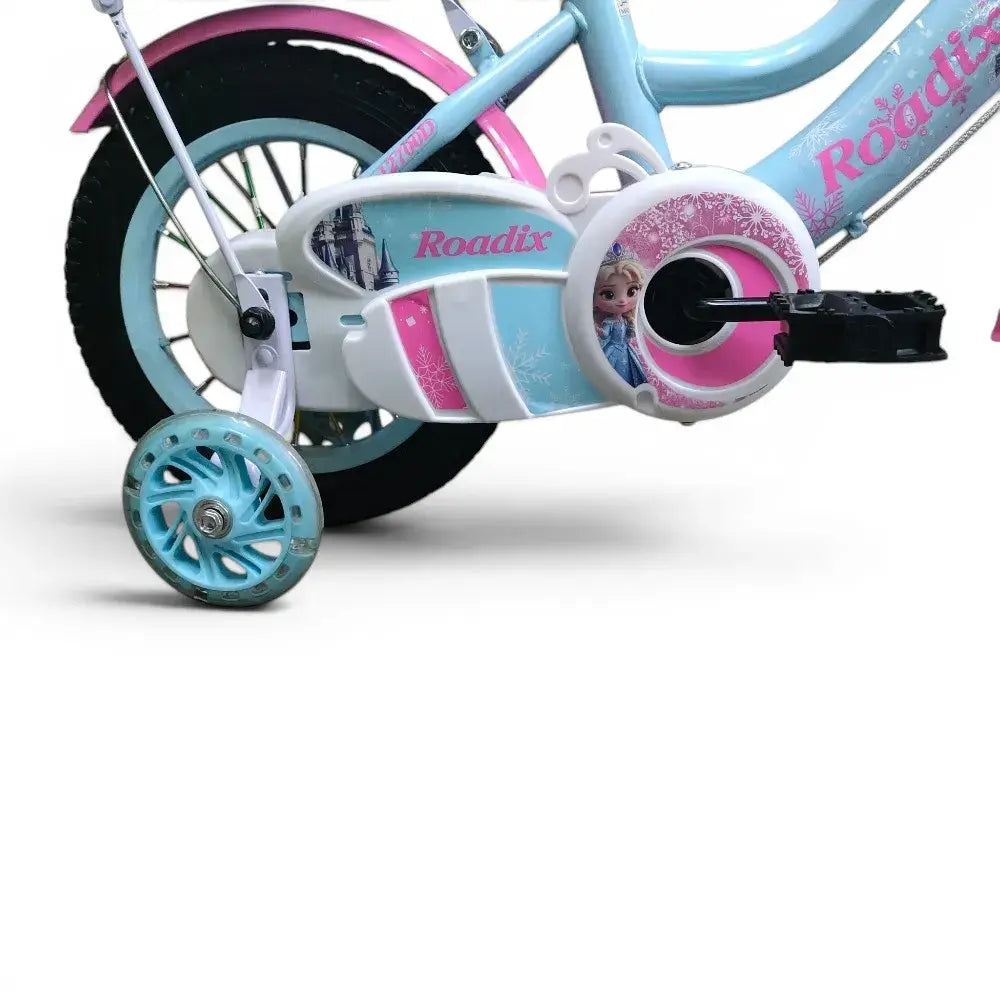 Roadix 12 inch girls bike training wheel and chain cover