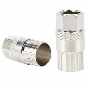 Silver Steel Bicycle Cassette and Freewheel Lockring Removal Tool