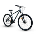 Gray and black Trinx M007 PRO 29-inch mountain bike featuring disc brakes, front suspension fork, and Kenda tires.