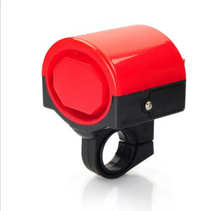 Red and Black Electronic Bicycle Bell with Handlebar Mount