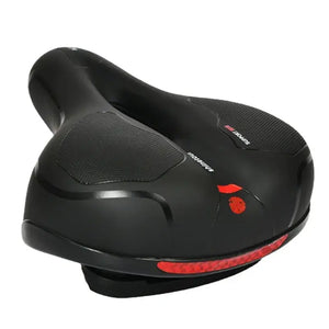 Maxlerz Comfort Bicycle Saddle in Black and Red with Ergonomic Design and Dual Shock Absorption