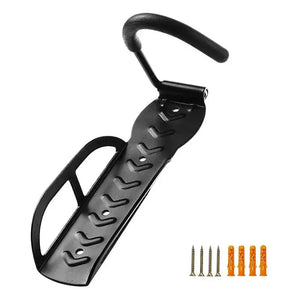 Maxlerz Wall-Mounted Bike and E-Scooter Rack with rubber-coated steel hook and mounting hardware