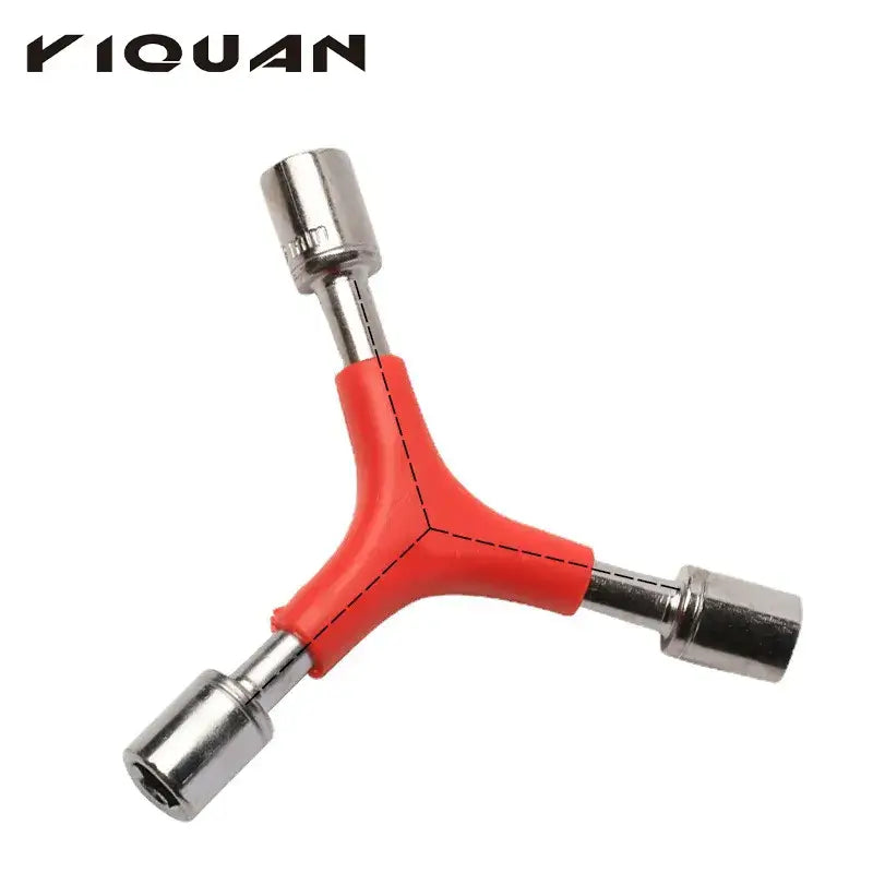 Y-Type Three-Way Socket Wrench with Red Handle and VIQUAN Brand Logo Displayed Above