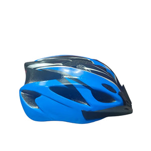 Maxlerz Blue and Black Cycling Helmet, Side Profile View Showing Aerodynamic Vents