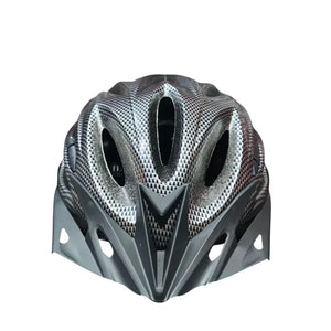 Maxlerz Carbon Black Cycling Helmet with Aerodynamic Vents and Front Visor, Front-Facing View