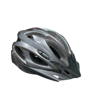 Maxlerz Carbon Black Cycling Helmet, Three-Quarters Side View Showing Aerodynamic Vents and Front Visor