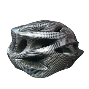 Maxlerz Carbon Black Cycling Helmet, Rear-Side Angle View Showing Aerodynamic Vents